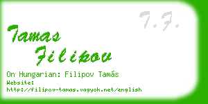 tamas filipov business card