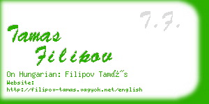 tamas filipov business card